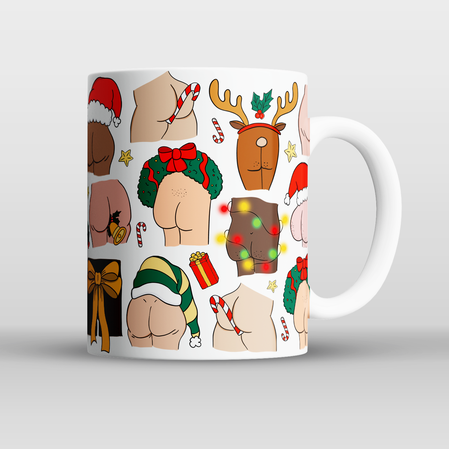 Personalised Cheeky Claus Christmas Mug