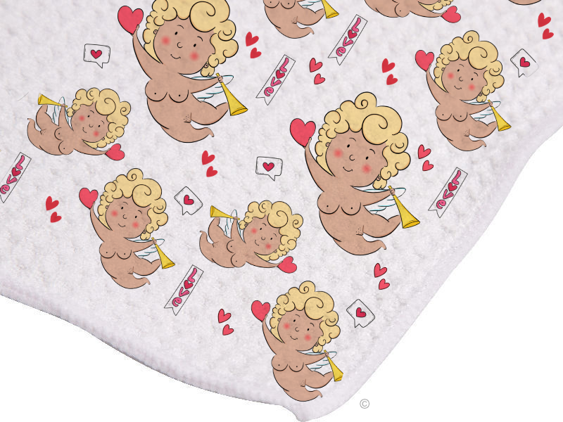 Girl Cupid Tea Towel