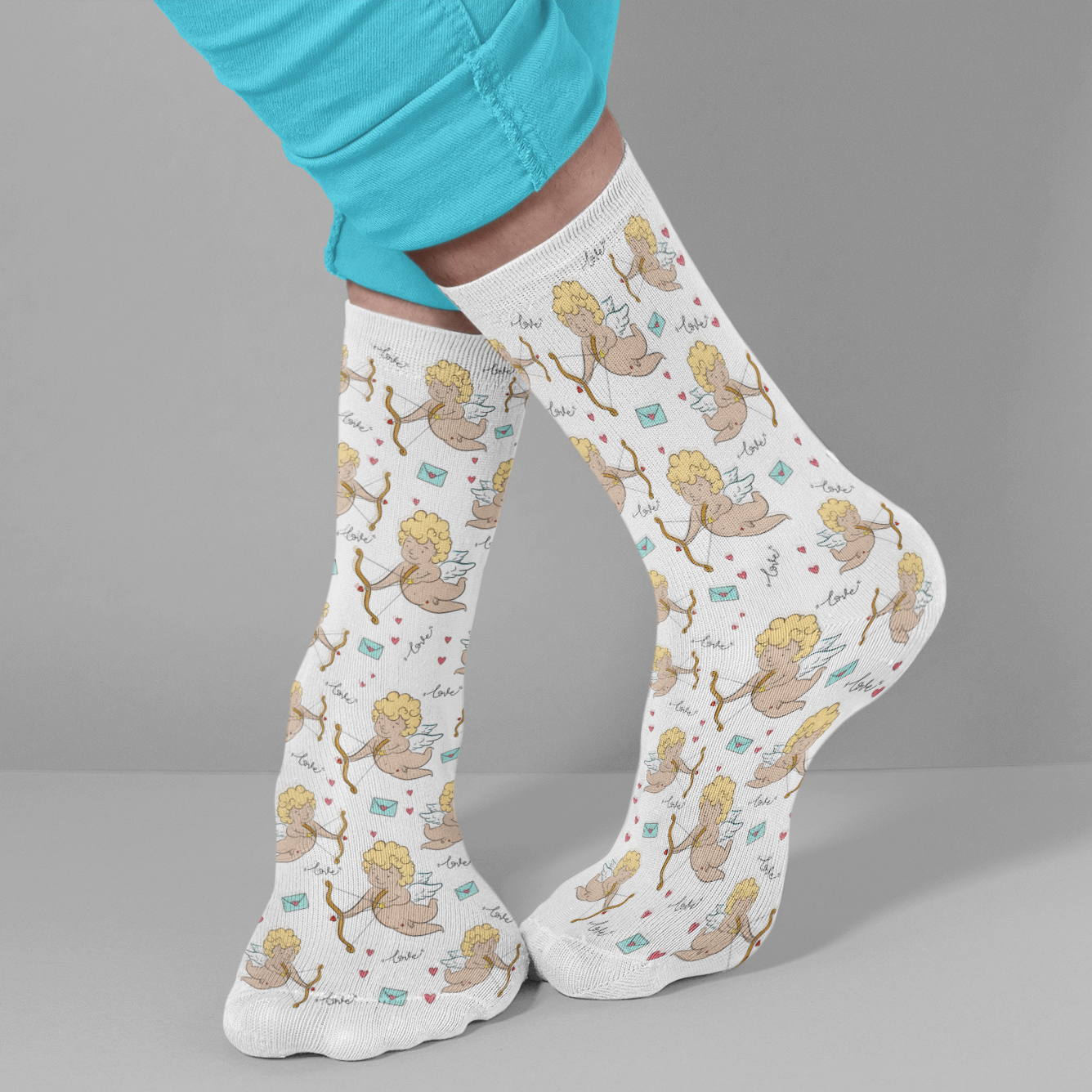 Exclusive Cupid Themed Socks – bold, playful, and cheeky socks featuring a fun Cupid-inspired design.