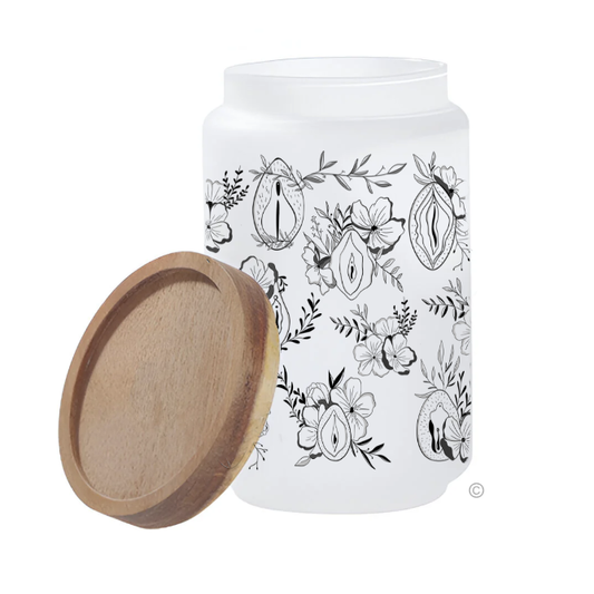 Bold Floral Female Storage Jar – a stylish, cheeky, and practical kitchen storage container with a fun floral design.