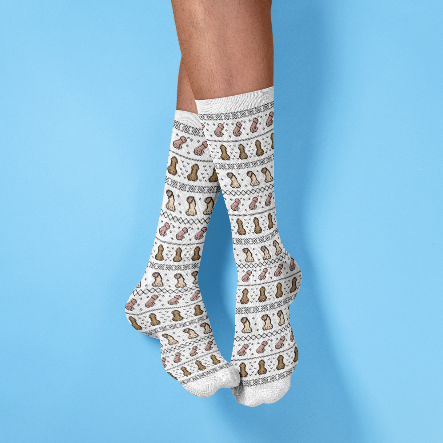 Festive Pecker Socks – bold, funny, and cheeky novelty Christmas socks perfect for holiday gifting.
