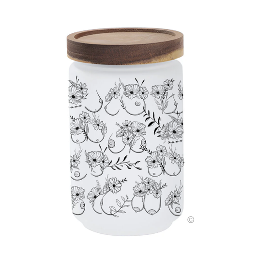 Floral Bust Storage Jar – a stylish, cheeky, and practical kitchen storage container with a fun floral design.