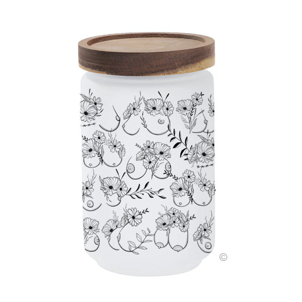 Floral Bust Storage Jar