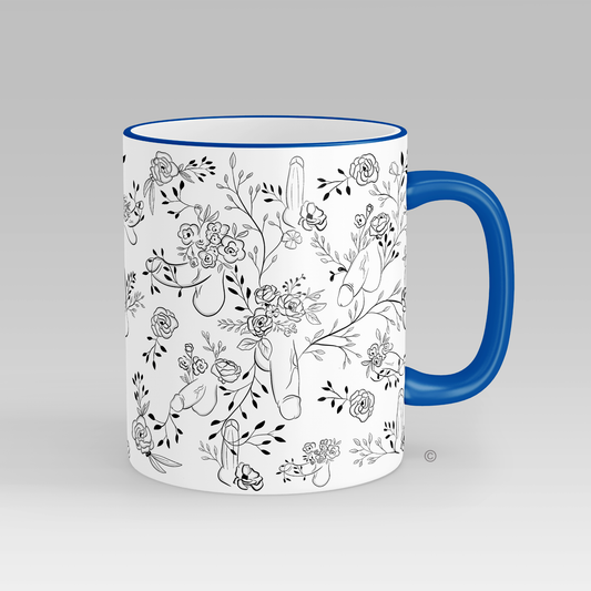 Floral WIlly Mug – a best-selling novelty mug featuring hidden cheeky details and a stylish floral design.