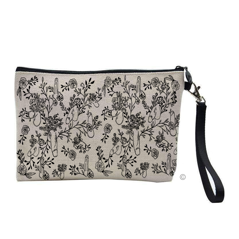 Floral Willies Makeup Bag – a stylish, cheeky, and practical pouch for makeup, toiletries, or travel essentials.