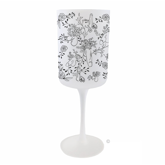 Floral Willy Wine Glass – a cheeky adult novelty gift perfect for birthdays, Valentine’s Day, and other fun celebrations.