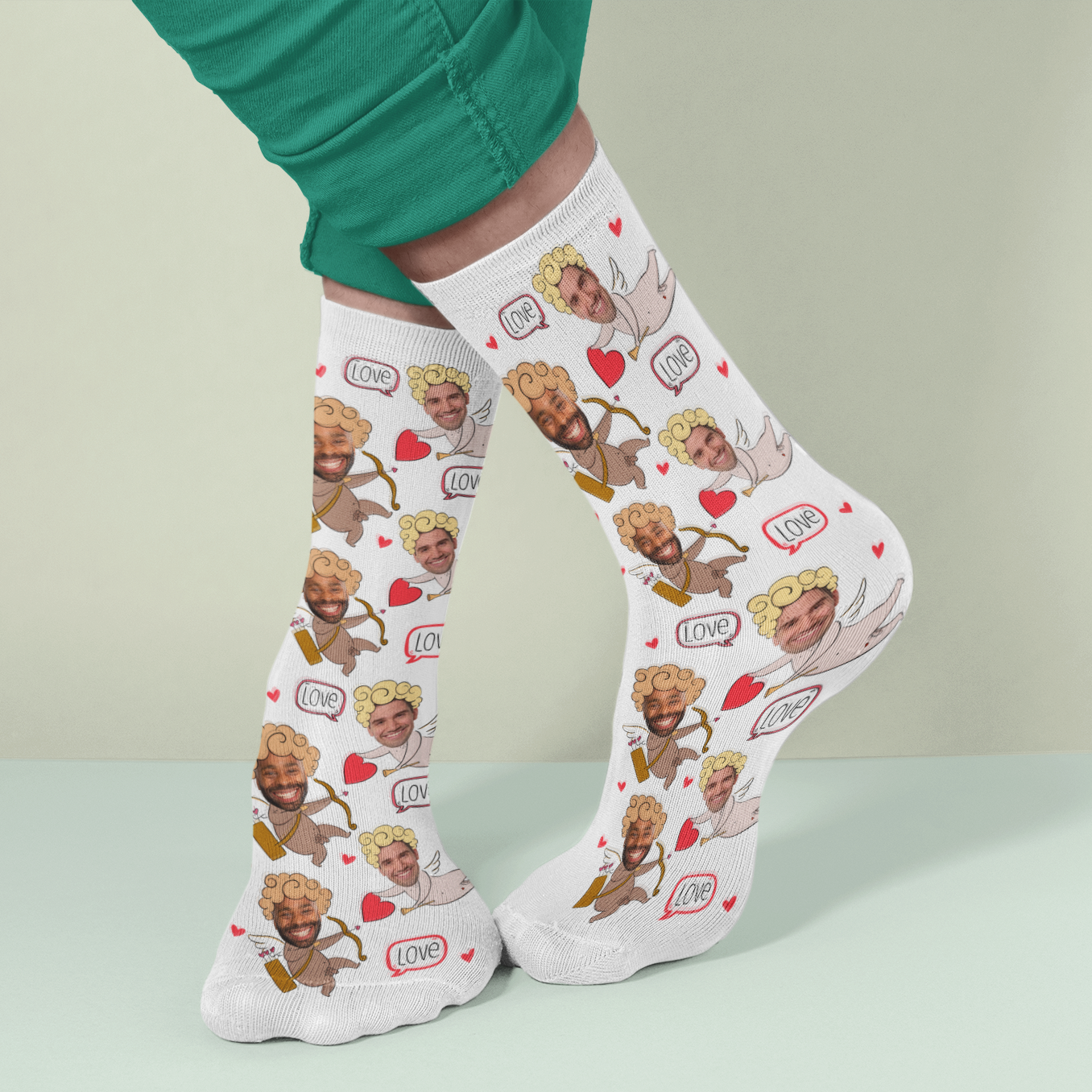 Personalised Gay Couple Face Socks