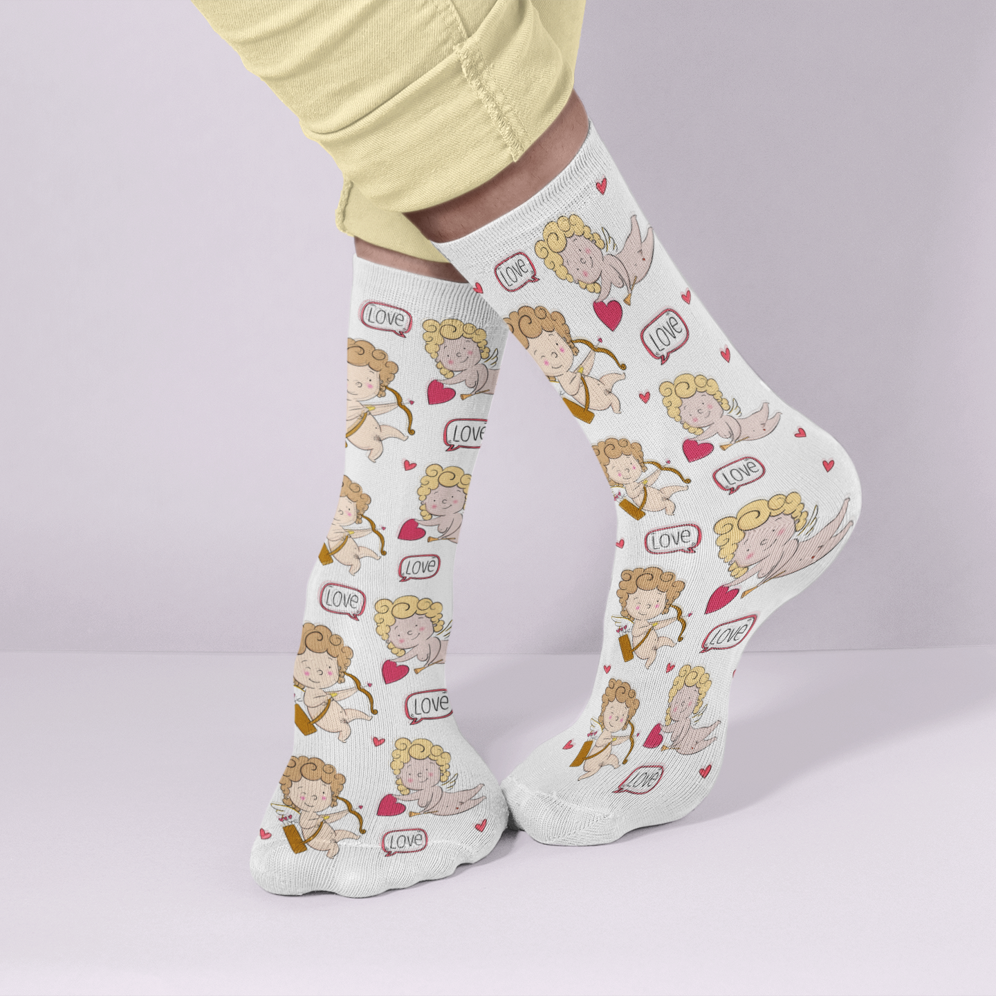 Girls Angels Socks – a vibrant, fun, and empowering novelty sock design celebrating female bonds.