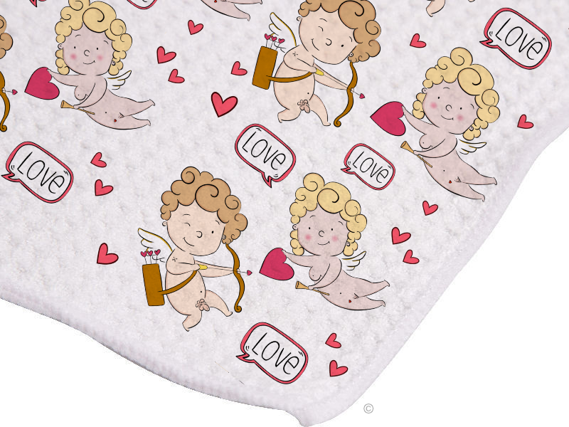 Cupid Couple Tea Towel.