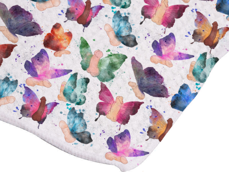 Butterfly Willies Tea Towel