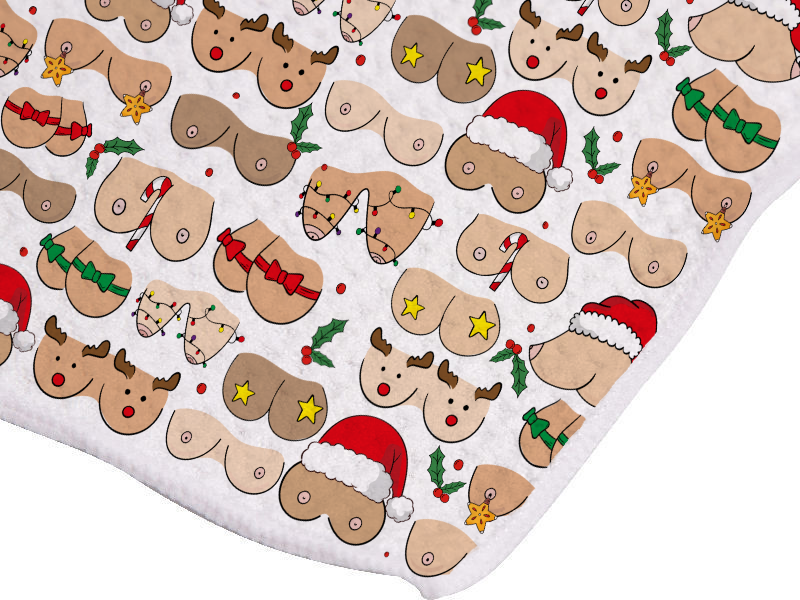 Merry Busts Tea Towel
