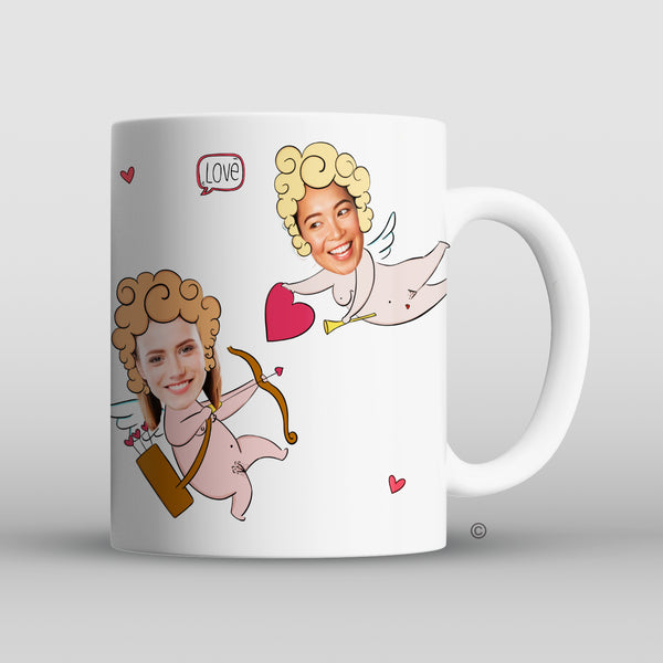 Personalised Lesbian Cupid Duo Mug