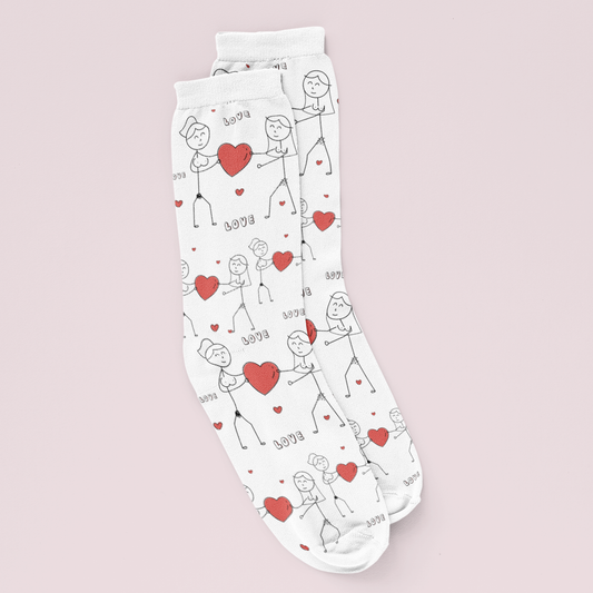 Line Art Love Socks: Lesbian Edition – a minimalist and stylish LGBTQ+ gift celebrating love between women.