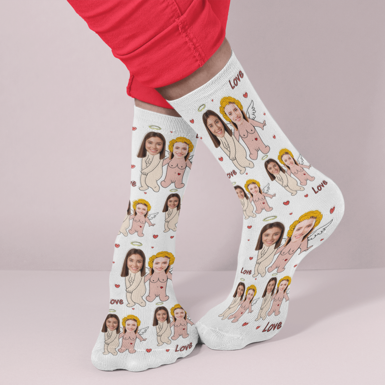 Personalised Lesbian Face Socks