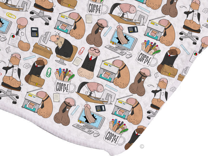  Office Willies at Work Tea Towel – a hilarious and cheeky novelty kitchen towel featuring quirky workplace humor.