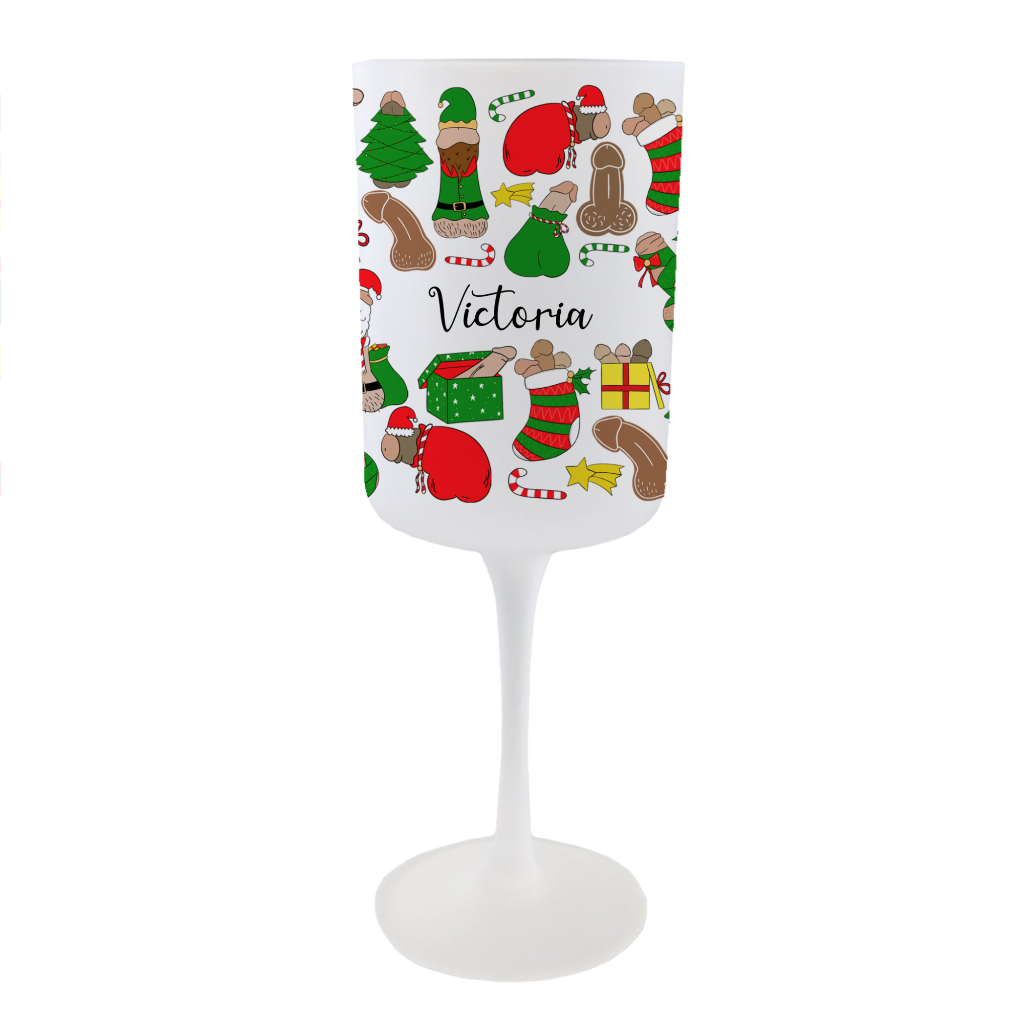 Personalised Jingle Wang Wine Glass