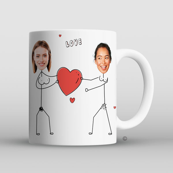 Personalised One Line Lesbian  Mug