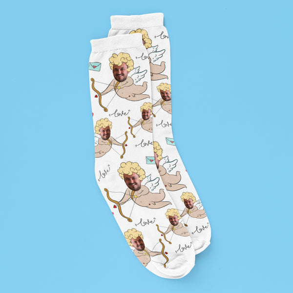 Personalised Cupid Face Socks
