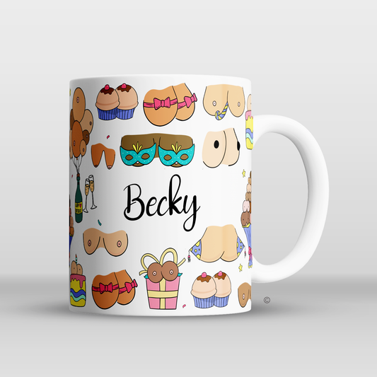 Personalised Birthday Jugs Mug – a funny and cheeky birthday gift for friends, coworkers, and partners