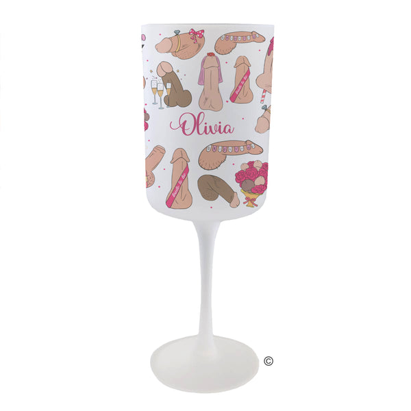 Personalised Hen Do Wine Glass