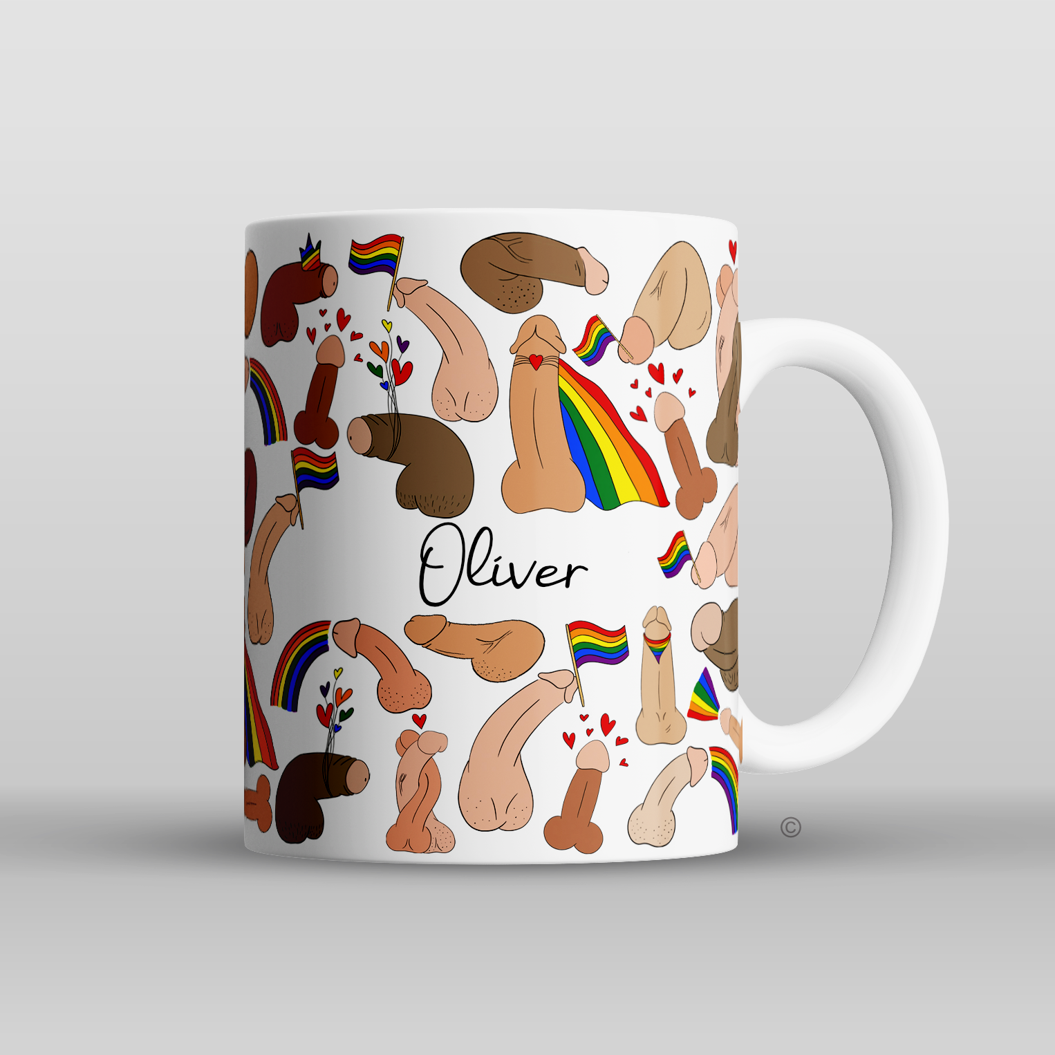 Personalised Pride mug – a vibrant and unique gift for LGBTQ+ celebrations, birthdays, and Pride events.