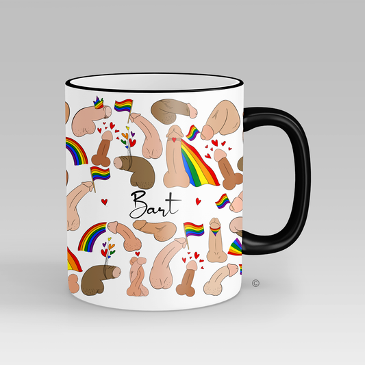 Personalised Pride mug – a vibrant and unique gift for LGBTQ+ celebrations, birthdays, and Pride events.