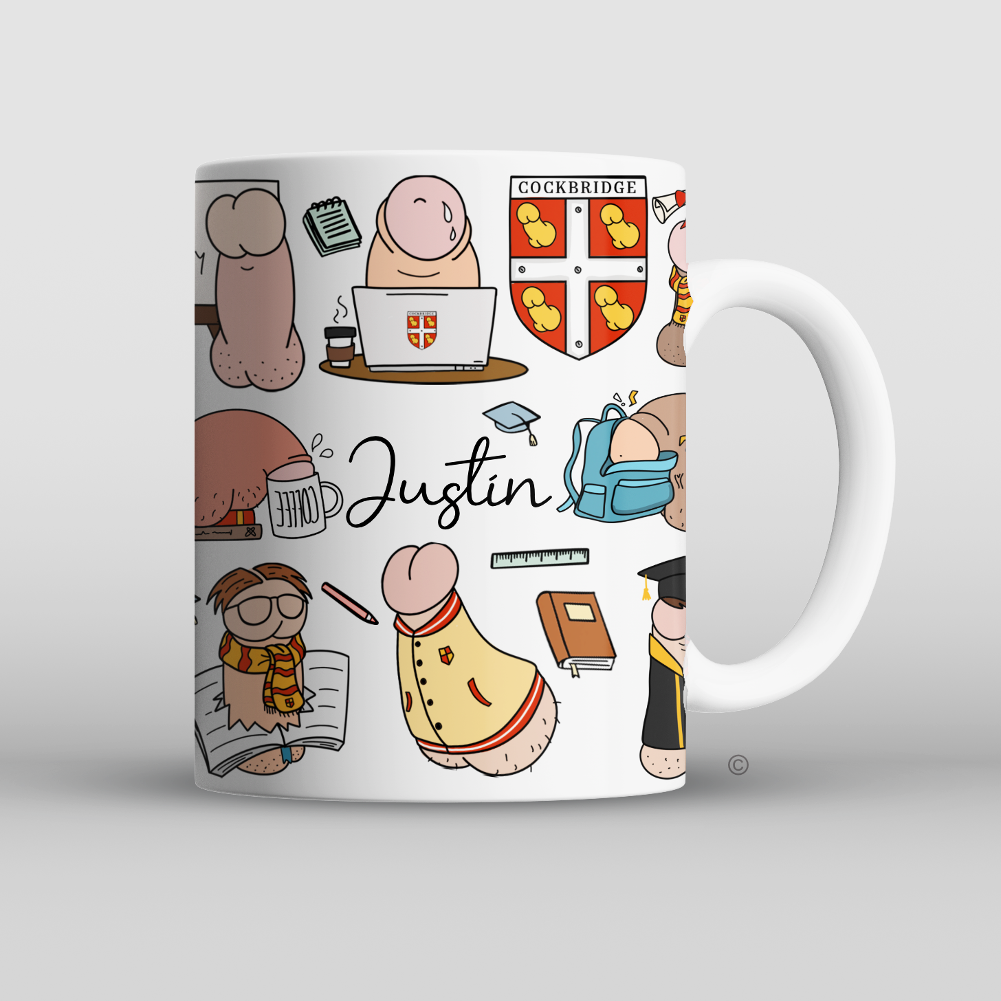 Personalised Uni Studs Mug – a fun  mug with quirky studs design, perfect for uni students and memorable gifts