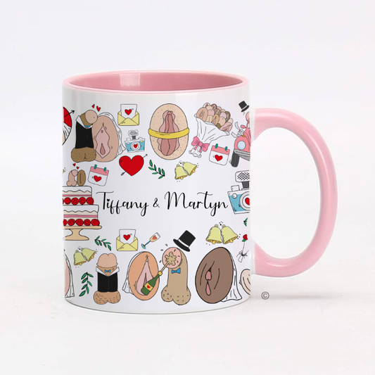 Mr & Mrs wedding mug – a thoughtful and unique gift for newlyweds, engagements, and anniversaries.