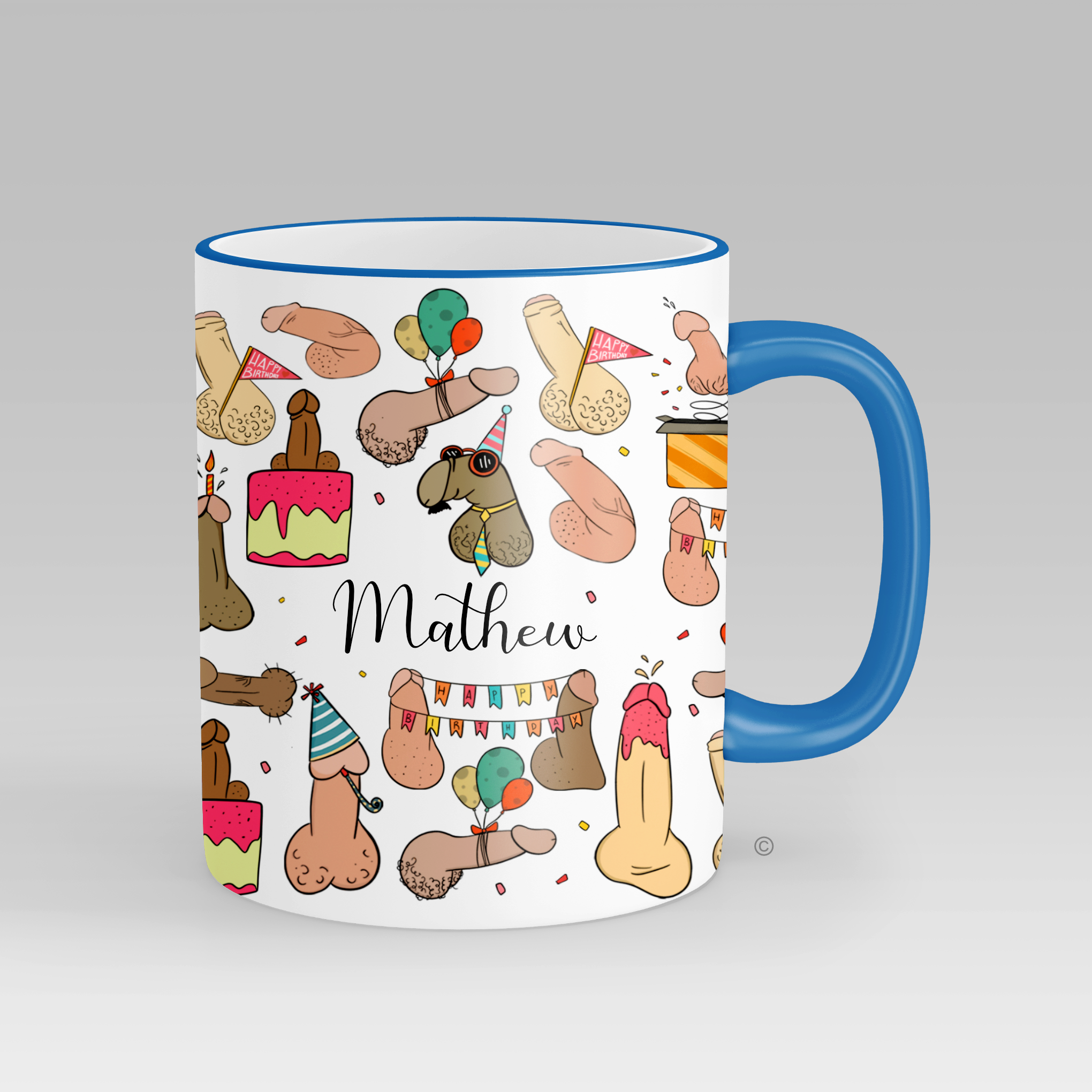 Personalised Willy Birthday Mug – a fun, cheeky mug perfect for hilarious birthday celebrations.