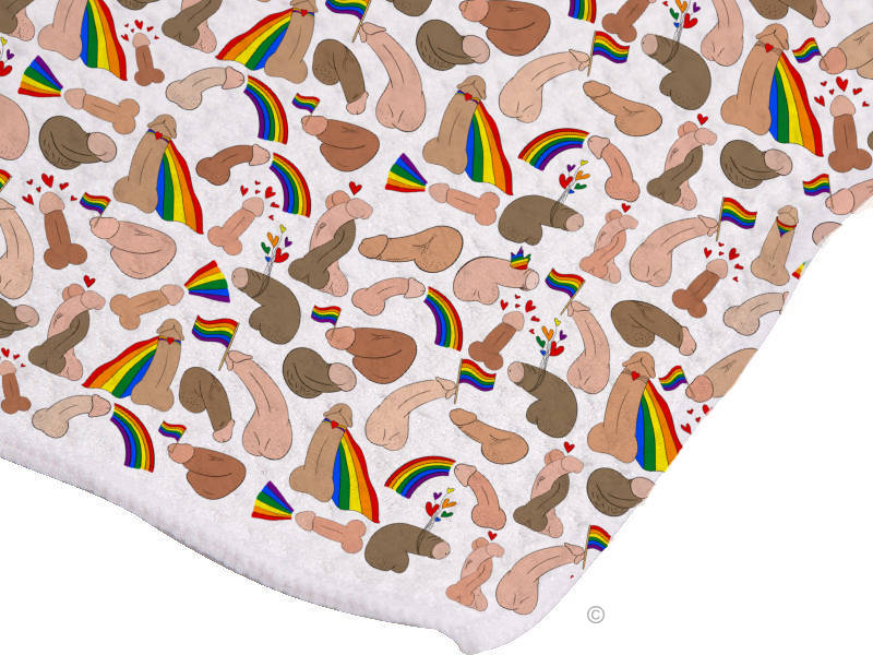 Pride Parade Tea Towel – a vibrant, cheeky, and inclusive kitchen towel celebrating LGBTQ+ pride.