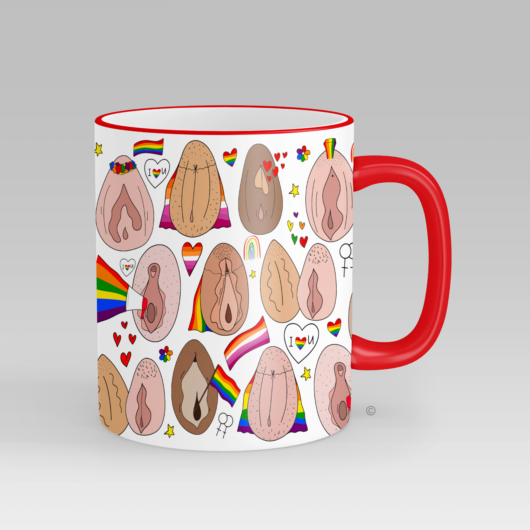 LGBT Mug – a vibrant and playful gift celebrating Pride, identity, and self-expression. Matching wine glasses & kitchen towels available.