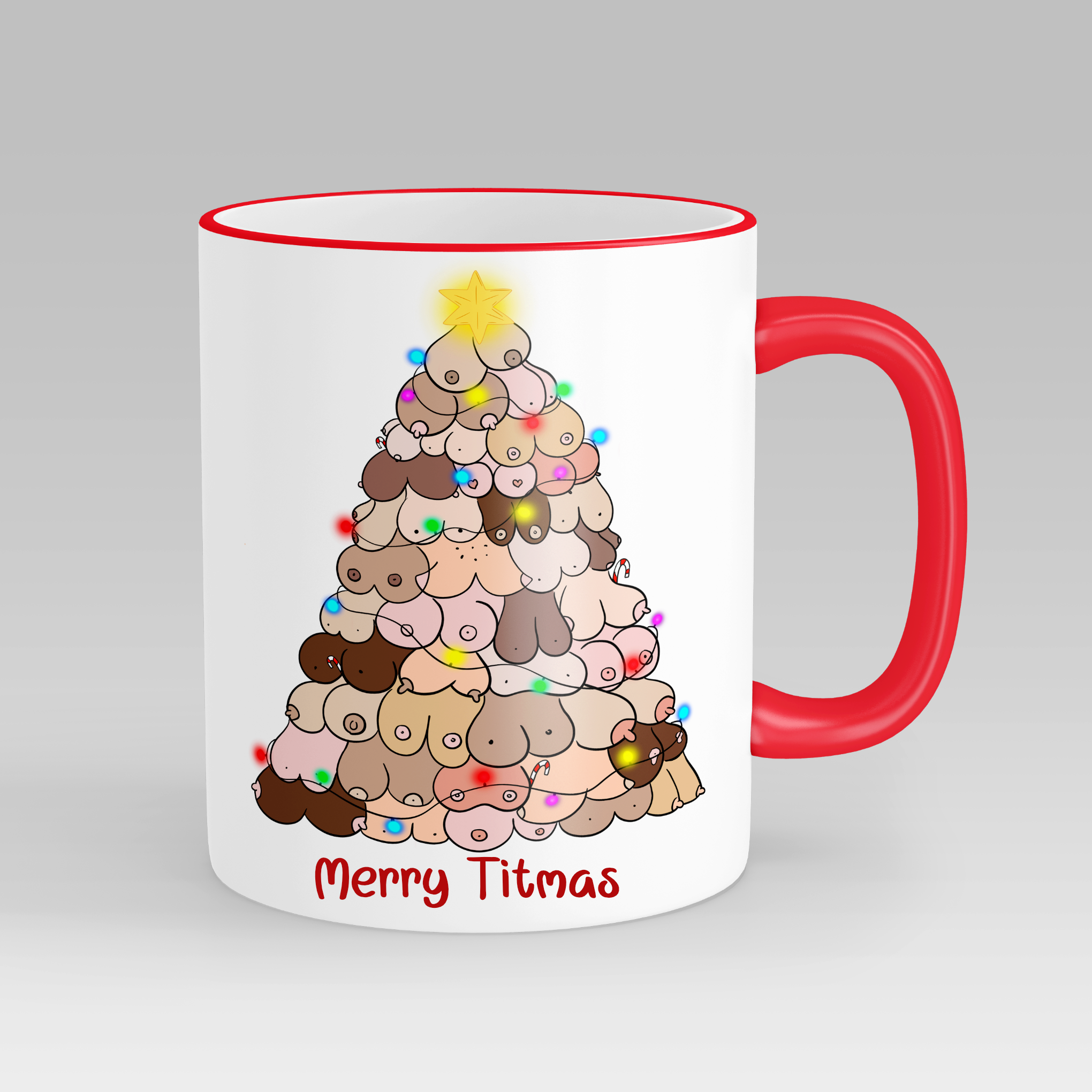 Boobs Christmas Tree Mug