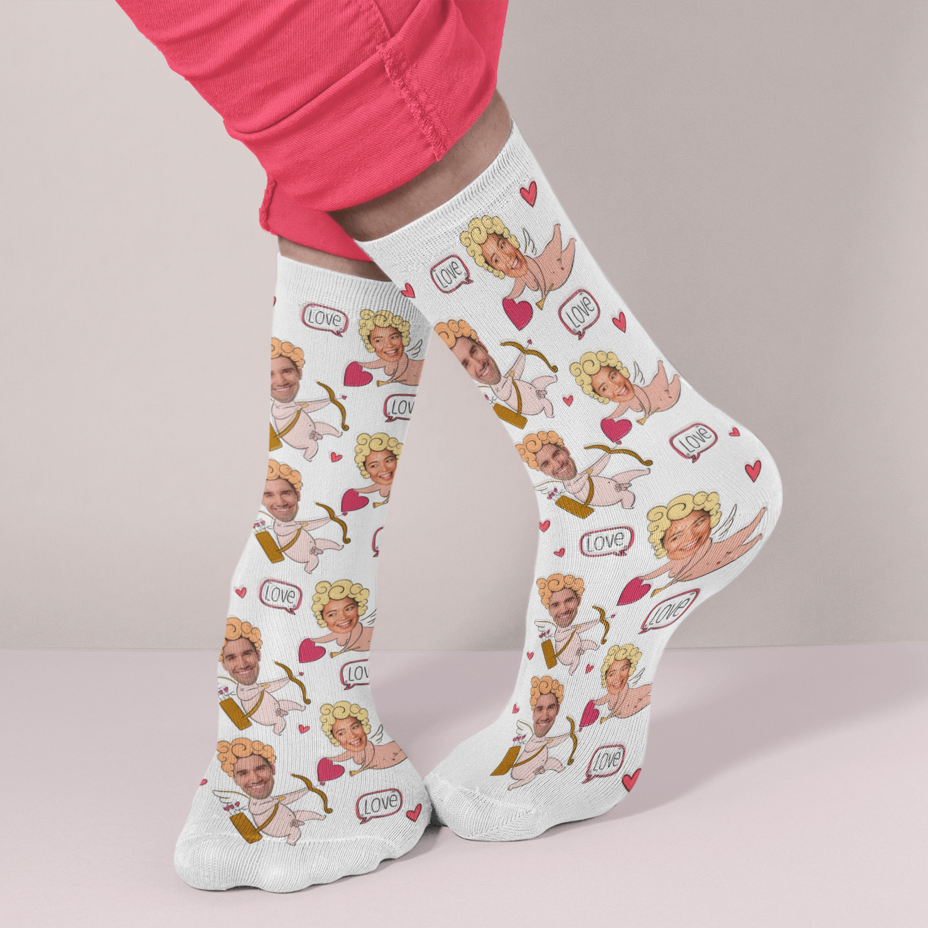 Personalised Couple Face Socks