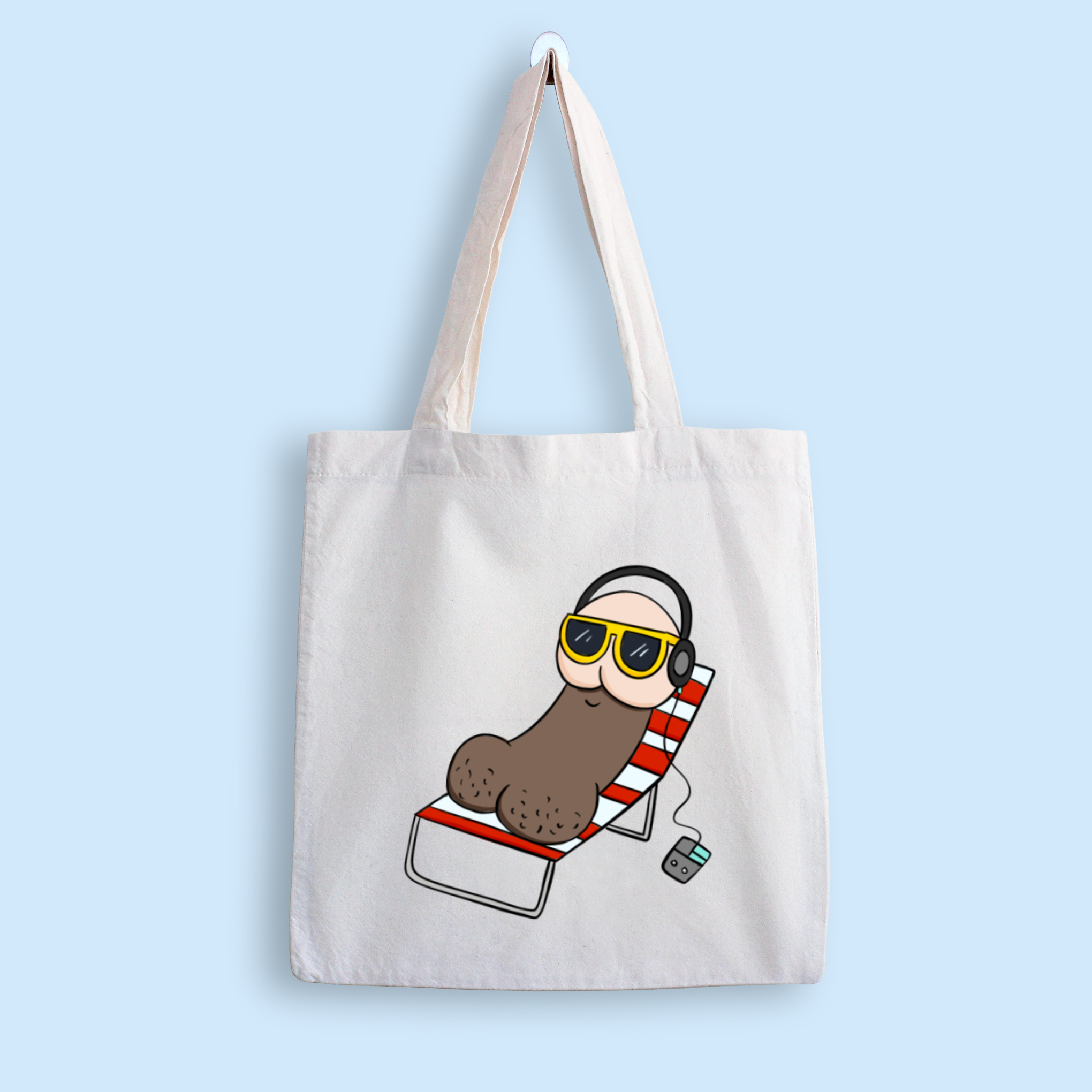 Sunbathing Studs Tote Bag – a funny and bold tote for everyday essentials, beach trips & gifts.