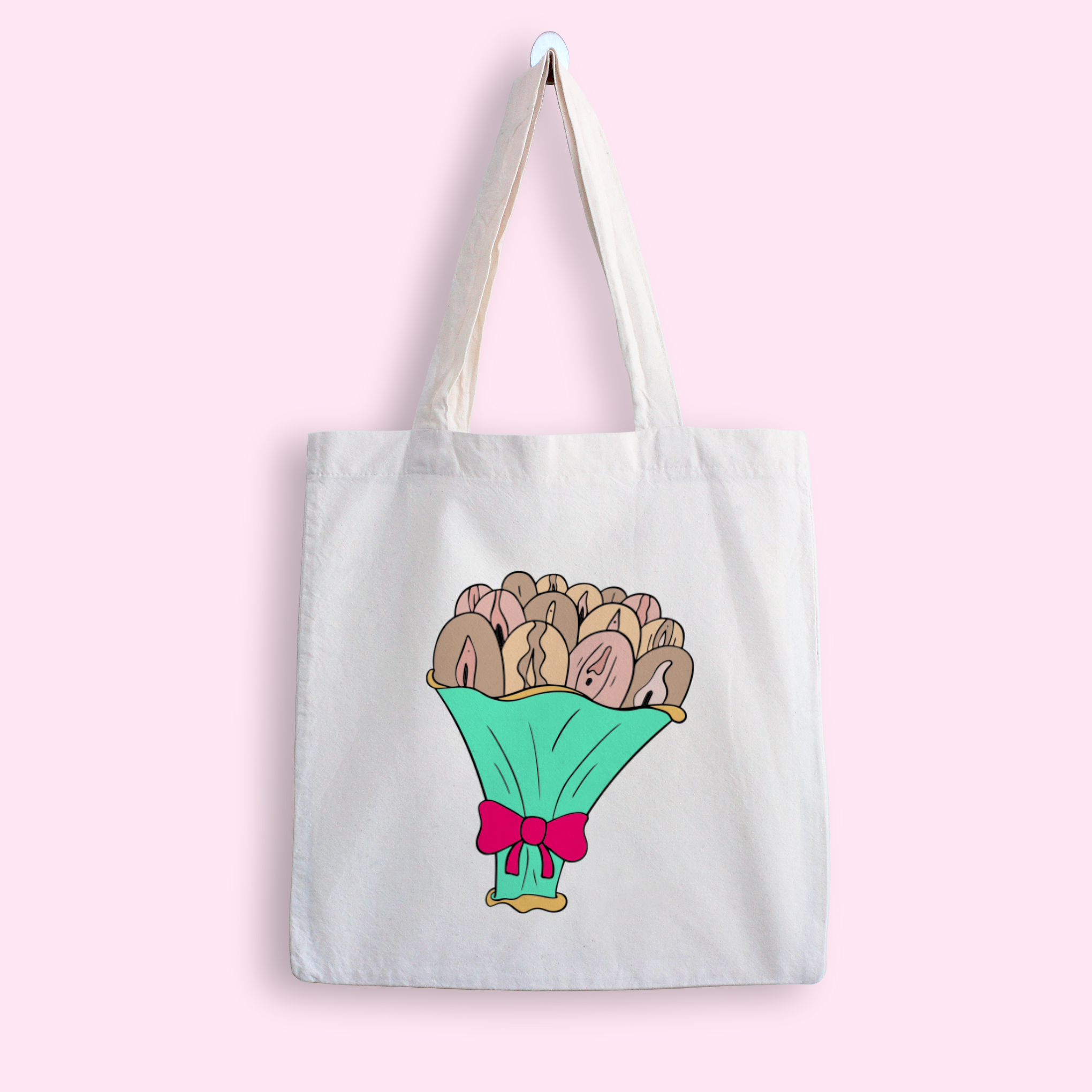 Vulva Bouquet Tote Bag – a bold, stylish, and empowering tote celebrating femininity and self-expression.
