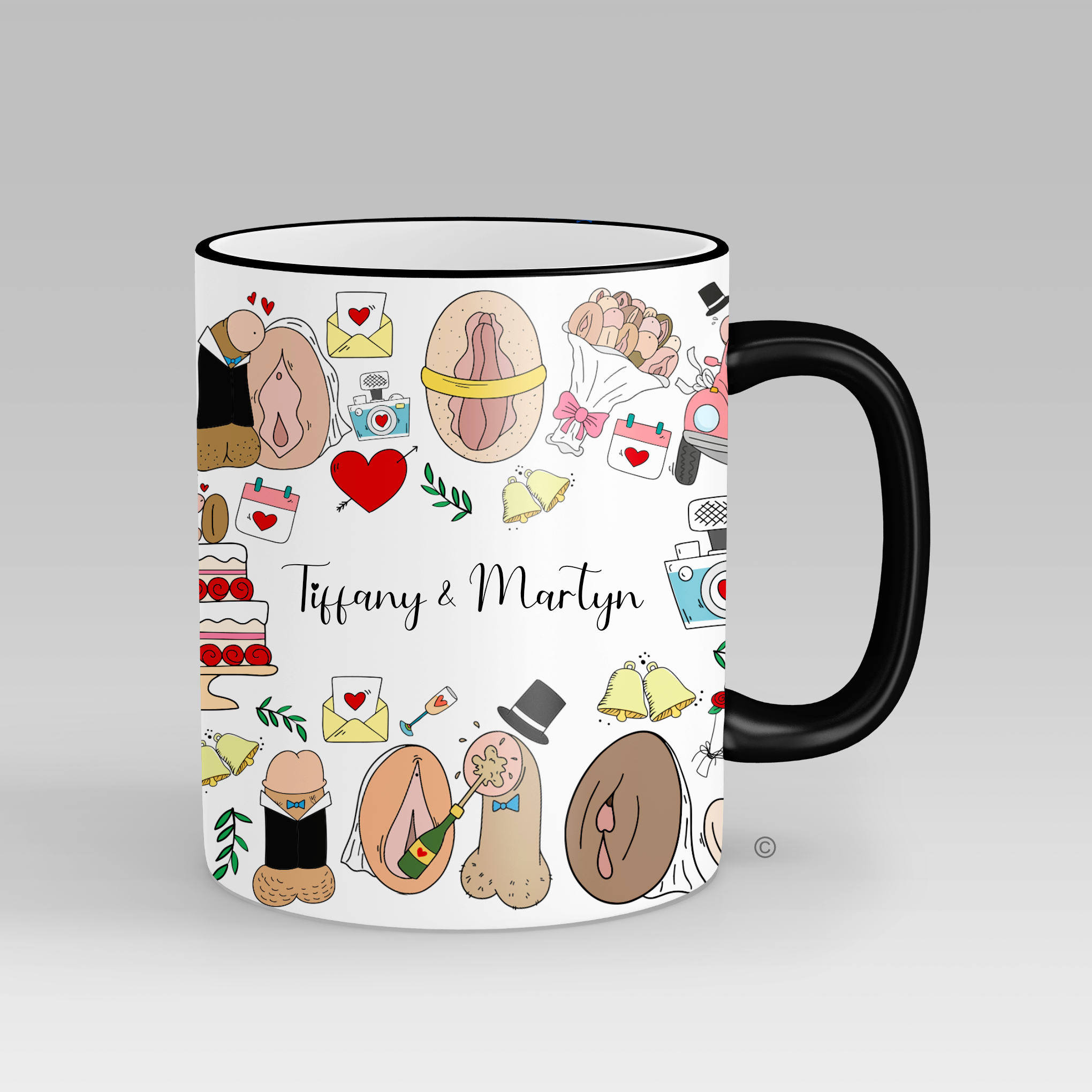 Personalised Mr & Mrs wedding mug – a thoughtful and unique gift for newlyweds, engagements, and anniversaries.