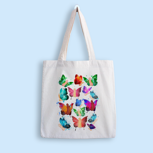 Willies Butterflies Tote Bag – a bold, funny, and uniquely cheeky fashion statement with watercolor designs.