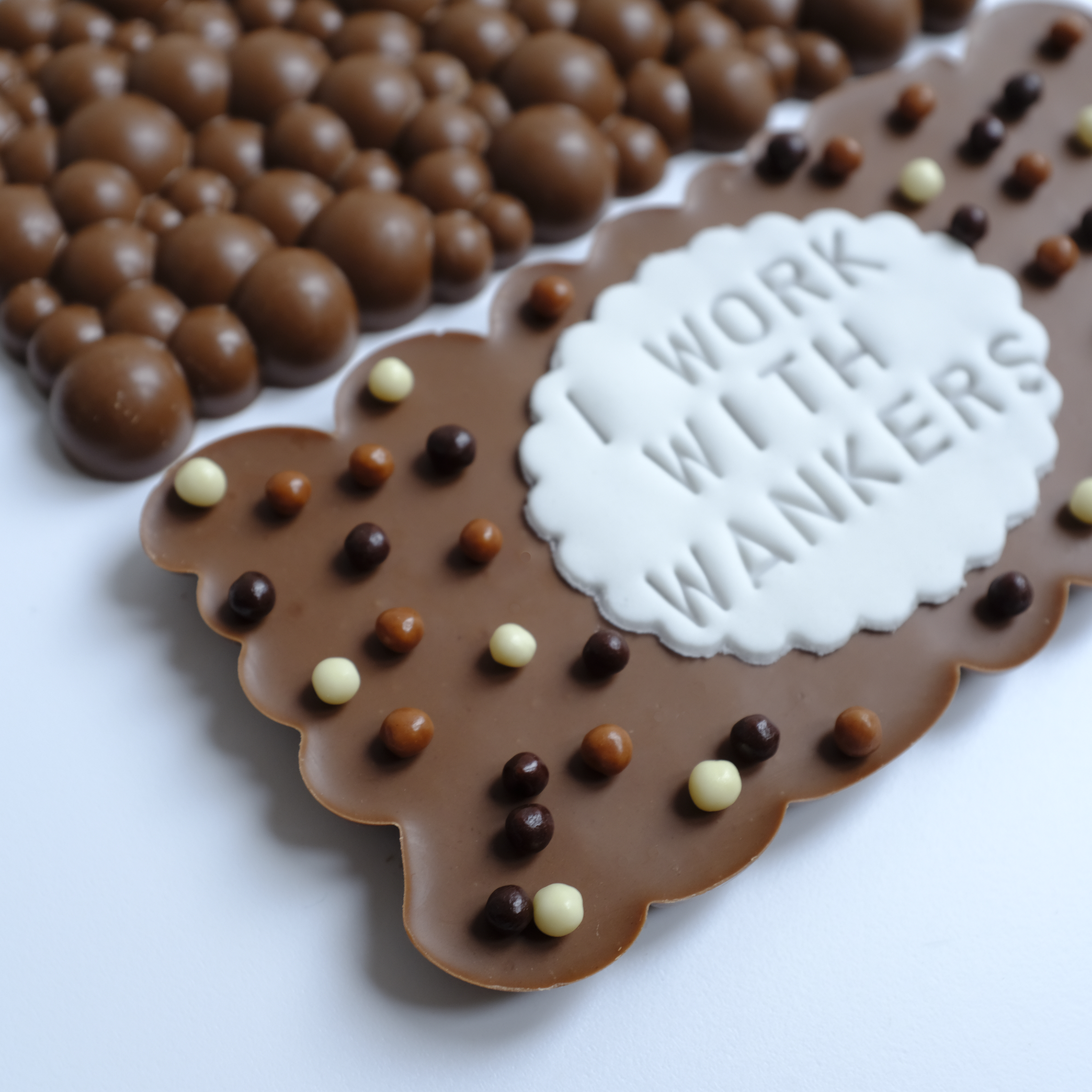 I Work With Wankers Chocolate Bar