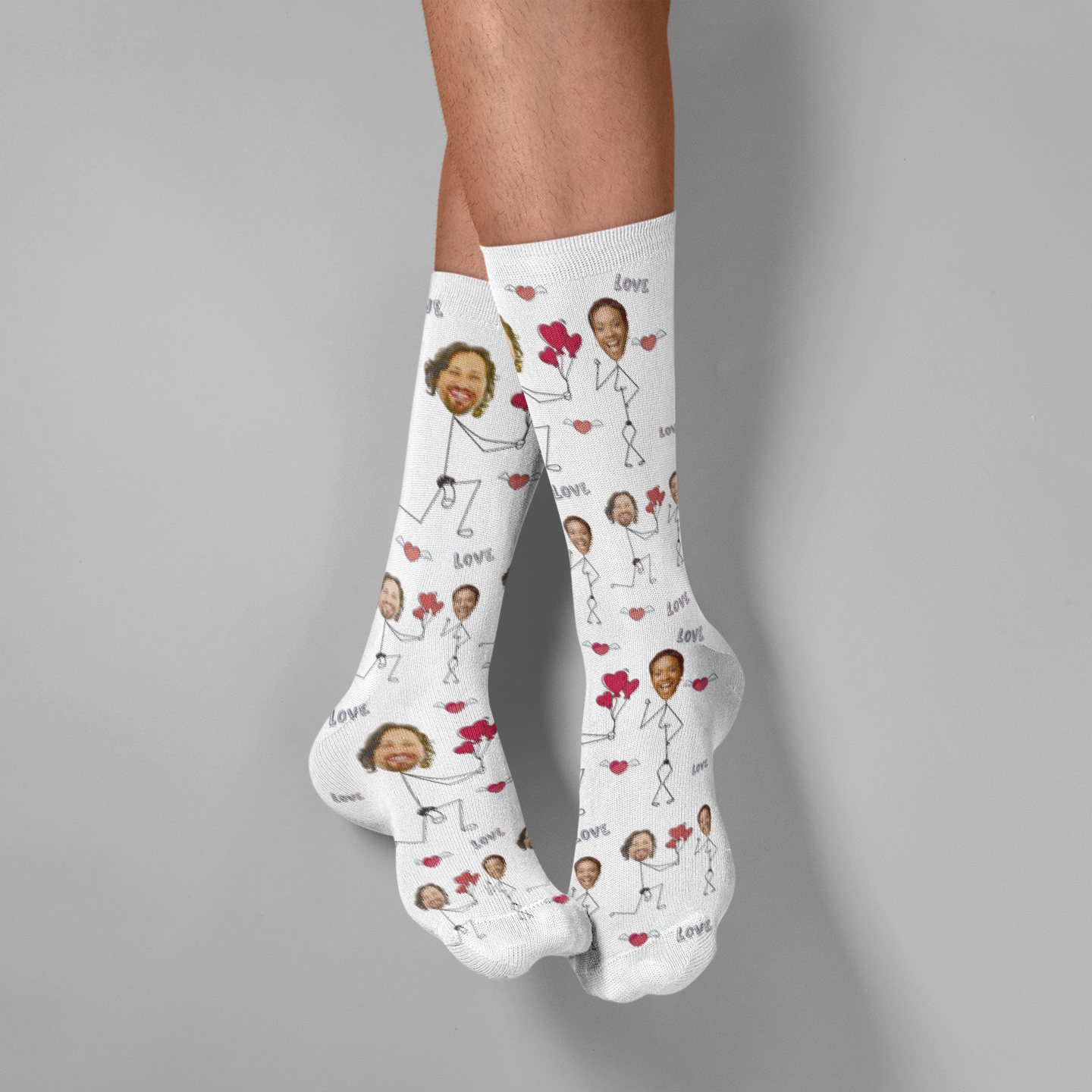 Personalised Love Couple Face Socks