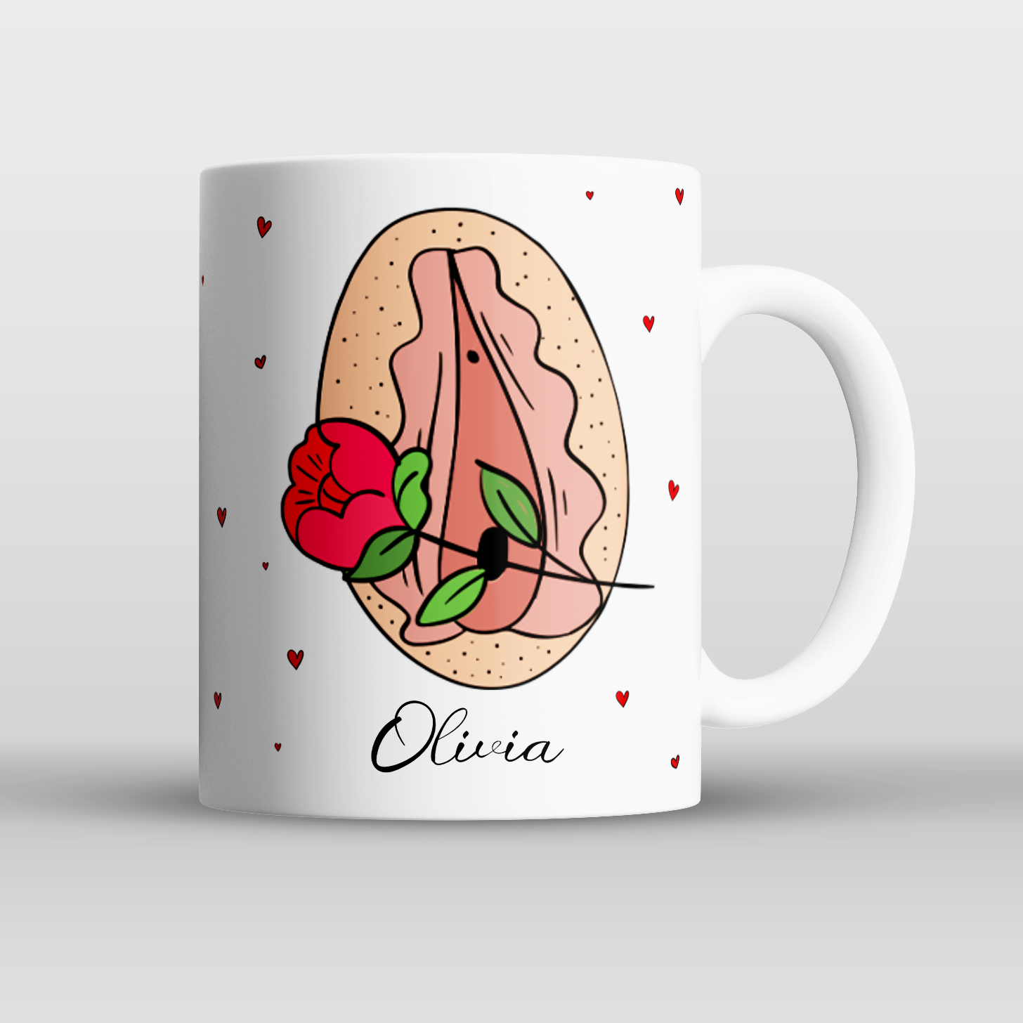 Personalised Love Blossom Mug – a funny and cheeky Valentine’s gift. Pair with the Love Willy Mug for a matching set.