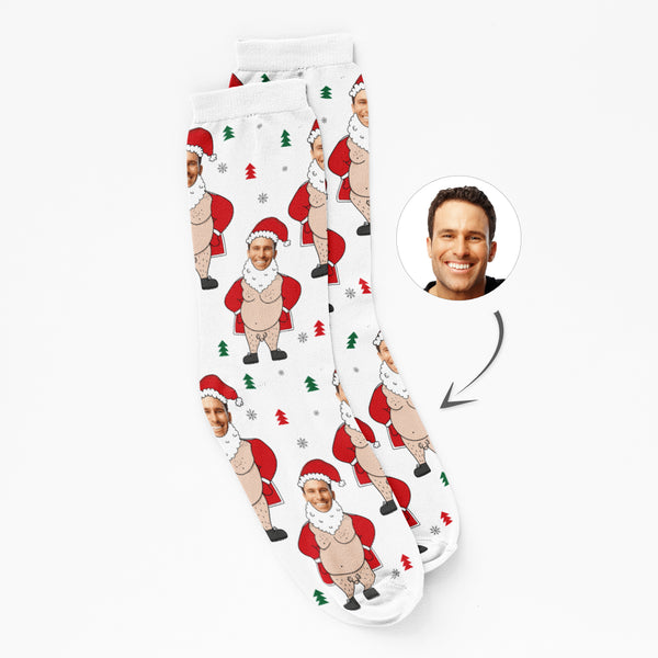 Personalised Santa Face Socks